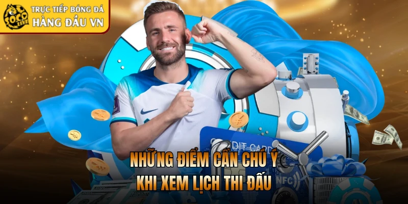 Những điểm cần chú ý khi xem lịch thi đấu